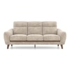 Ronan 3 Seater Fabric Sofa In Beige Colour