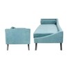 Euclid Velvet Chaise Lounger in T Blue Colour