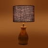 Devansh Brown  Jute Table Lamp With Wood Natural Base (7X13 Inches)-18
