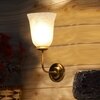Devansh Metal Electric Wall Light in gold Colour with White Shade Count of 1 Light