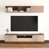 Sydney Modular Wall-Mounted Shelf in Beige High Gloss Finish
