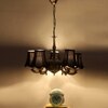 Devansh Dual Steel Metal  Wallmounted Lamp With Beige Jute  Shade