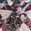Multicolor Geometric 400 TC Cotton Flat Queen Size Bedsheet With 2 Pillow Covers From Threads