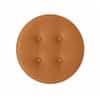Doe Buck Tufted Counter Height Bar Stool in Brown Colour with Gold Footrest