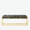 Golden Vista Metal Bench in White Finish