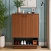 Footra Engineered Wood Shoe Rack in Walnut Finish