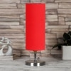 Red cotton table lamp with Steel Base -43