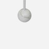 Metalsmith Marble Side Table in White Finish