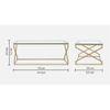 Melbourne Glass Coffee Table In Gold Finish