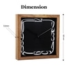 Overlapping Numerals Square Wooden Wall Clock