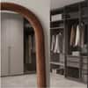 The Artment Unbreakable Brown Arch Puff Floor Mirror (170 x 70) cm