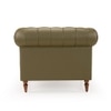 Fairmont 1 Seater Leatherette Sole in Olive Green Colour