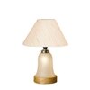 Devansh Conical Off White Cotton Shade Lamp With Wood & Mosaic Glass Base For Decoration/Office/Home/Gifting/Study For Decoration/Office/Home/Gifting/Study -(10X10X14.5) Inches -A
