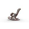 Raycine Solid Wood Rocking Chair in Beige printed Colour