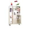 Hexa Engineered Wood Bookshelf Multipurpose Storage Rack in Frosty White Colour