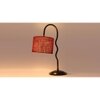 Maroon Jute Zig Zag Curvy table lamp with Iron Base(SP33)