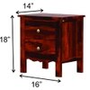 Aspen Solid Wood Bedside Table in Teak Finish