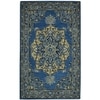 Linda Steel Blue Solid Hand-Tufted Wool 9X7 Feet Carpet