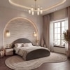 Sora Solid Wood King Size Bed Without Storage in Dark Chestnut Finish