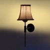 Devansh Metal Wall Mounted Lamp With Beige Jute Shade