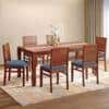 Atlas Crest Solid Wood 6 Seater Dining Table with Atlas Dining Chair set