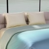 Stoa Paris Comforter for King Size Bed, 300 TC Ultra Satin Fabric  Green Blue