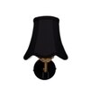 Devansh Gold Wall Mounted Lamp With Black Cotton Shade