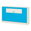 Mystica Engineered Wood Bed in Azure Blue Colour