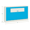 Mystica Engineered Wood Bed in Azure Blue Colour
