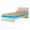 Riga Engineered Wood Bed in Azure Blue Colour