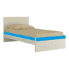 Riga Engineered Wood Bed in Azure Blue Colour