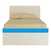 Riga Engineered Wood Bed in Azure Blue Colour