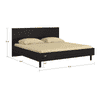 Fiona Engineered Wood Non Storage Bed in Antique Ebony Colour