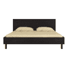 Fiona Engineered Wood Non Storage Bed in Antique Ebony Colour
