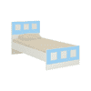 Cordoba Engineered Wood Box Bed in Blue Colour