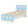 Cordoba Engineered Wood Box Bed in Blue Colour