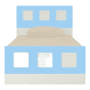 Cordoba Engineered Wood Box Bed in Blue Colour