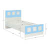 Cordoba Engineered Wood Box Bed in Blue Colour