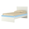 Riga Engineered Wood Box Bed in Blue Colour
