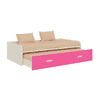 Celestia Engineered Wood Bed in Ivory Barbie Pink Colour