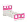Cordoba Engineered Wood Bed in Ivory Barbie Pink Colour