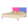 Fiona Engineered Wood Non Storage Bed in Barbie Pink Persian Lilac Colour