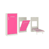 Mystica Engineered Wood Bed in Barbie Pink Colour