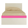 Riga Engineered Wood Bed in Barbie Pink Colour