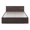 Asher Engineered Wood Queen Size Non Storage Bed In Choco Walnut Finish
