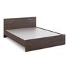 Asher Engineered Wood King Size Non Storage Bed In Choco Walnut Finish