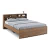 Knox Engineered Wood Queen Size Non Storage Bed In Exotic Teak Finish