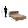 Knox Engineered Wood King Size Non Storage Bed In Exotic Teak Finish