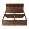 Nexon Queen Bed In Natural Teak Finish