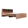 Nexon Queen Bed In Natural Teak Finish
